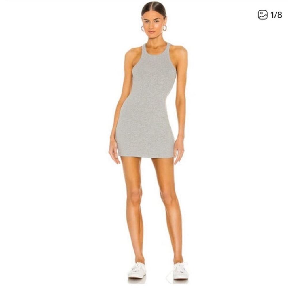 Revolve LNA Ribbed Skinny Racer Mini Dress S